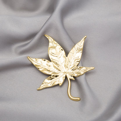 欧美新潮创意枫叶树叶胸针复古时尚百搭大气服装配饰西装别针徽章