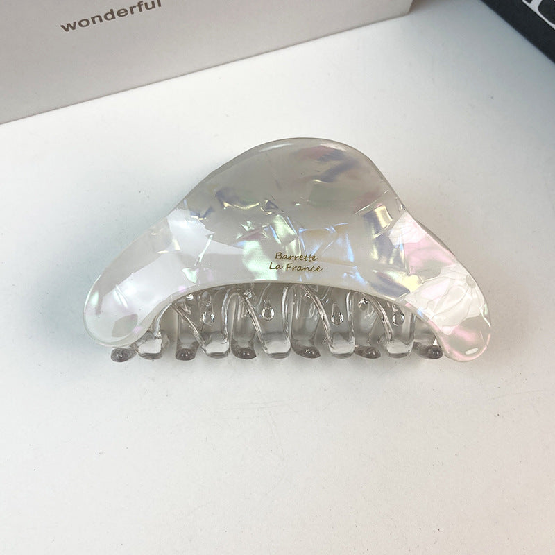复古琥珀三角醋酸抓夹女高质量高端质感后脑勺鲨鱼夹气质新款发饰