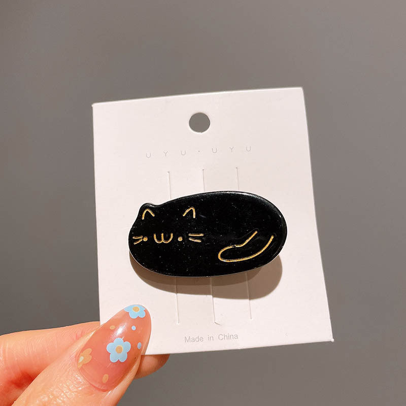 Acetate Cute Cat Hair Clip