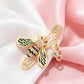 Brovia - Bee Wing Dangle Safety Pin Brooch