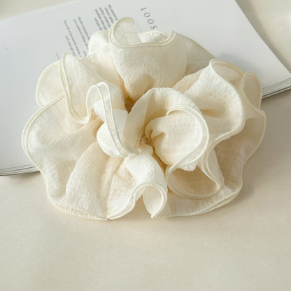 GIFTY - Solid Color Ruffled Scrunchie (4-Layer Design)