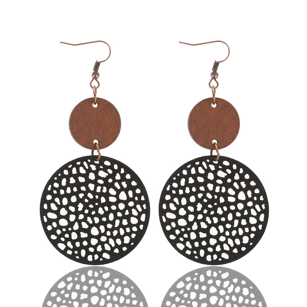 Earedge - Round Filigree Drop Earrings