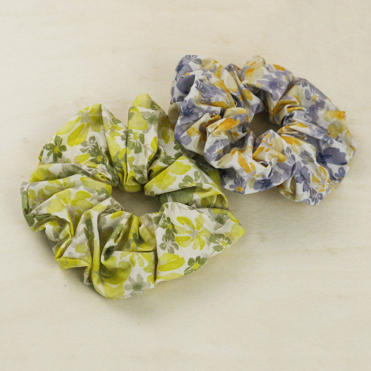 法式油画风碎花大肠发圈清新布艺印花少女扎头发皮筋发饰货源批发