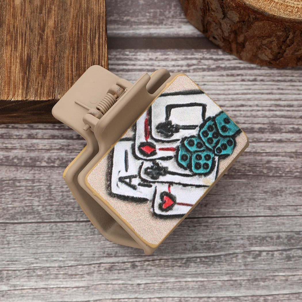 Beau - Playing Card Western Hair Claw