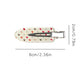 Beau - Heart Raindrop Print Snap Hair Clip