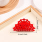 Red Halloween spiderweb openwork hair claw