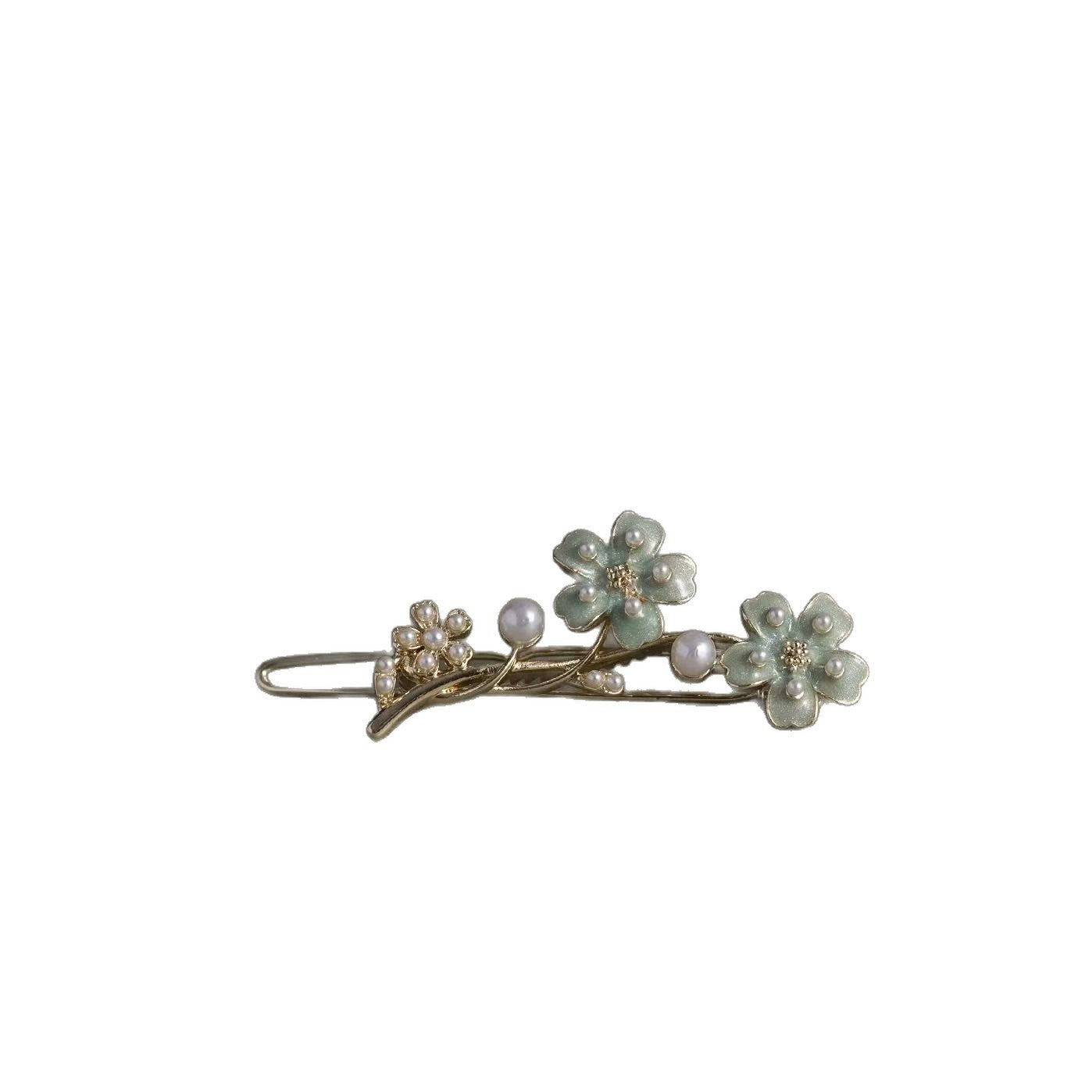 Beau - Floral Branch Bead Detail Hair Pin