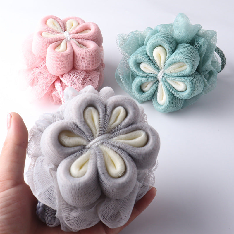 PAPO-  Flower Shower Pouf Premium Quality and Rich Foaming