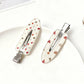Beau - Heart Raindrop Print Snap Hair Clip