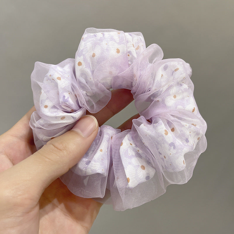 GIFTY -  Double-Layer Mesh Daisy Scrunchies