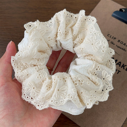 GIFTY - Handcrafted Double-Layer Fabric Lace Scrunchie