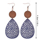 Earedge - Colorful Cutout Teardrop Earrings