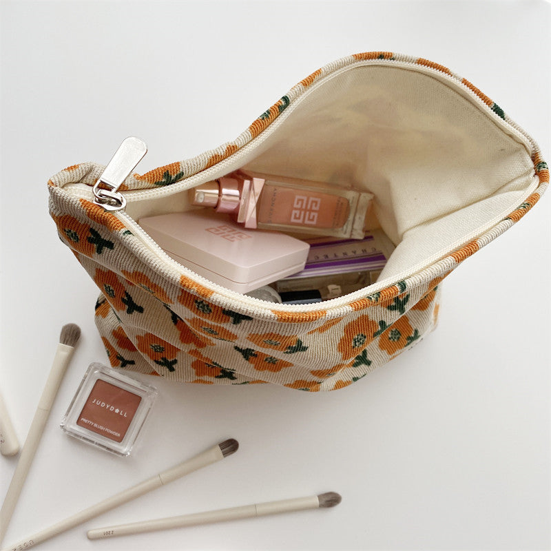 Bacio - Corduroy Plum Blossom Cosmetic Bag