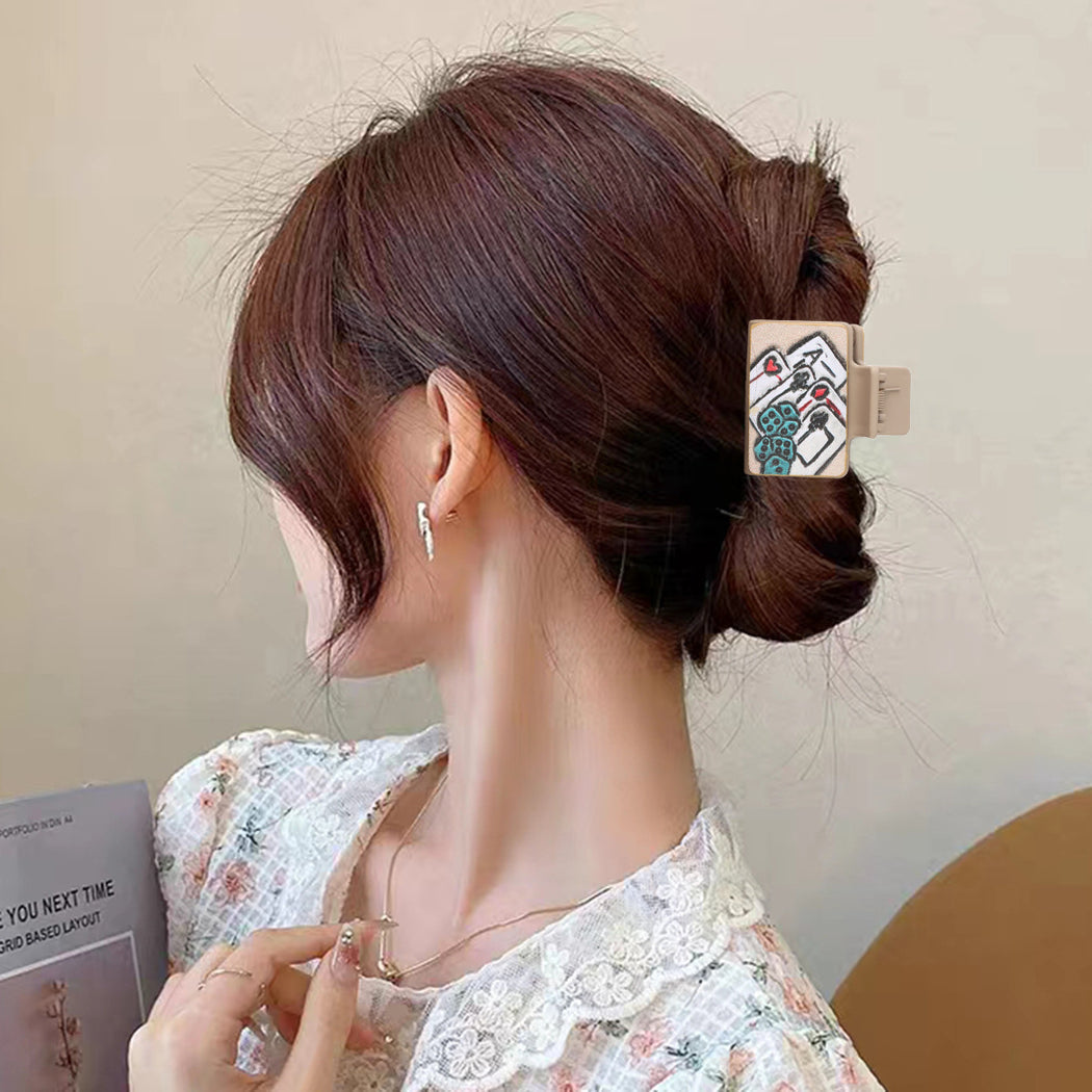 Beau - Playing Card Western Hair Claw