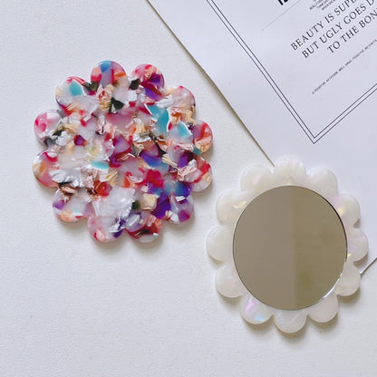 Mirroray - Round Sunflower Acetate Mini Mirror