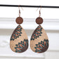 Earedge - Western Floral Cow Print Earrings