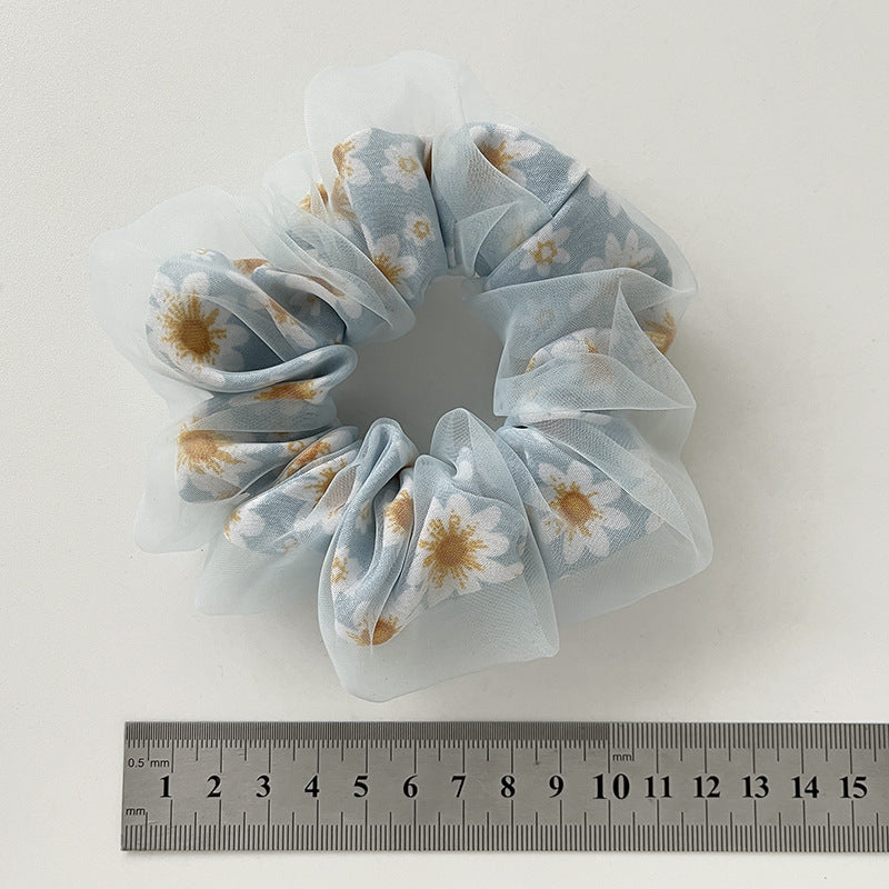 GIFTY -  Double-Layer Mesh Daisy Scrunchies