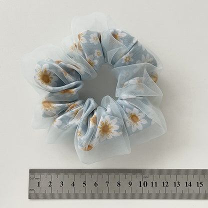 GIFTY -  Double-Layer Mesh Daisy Scrunchies