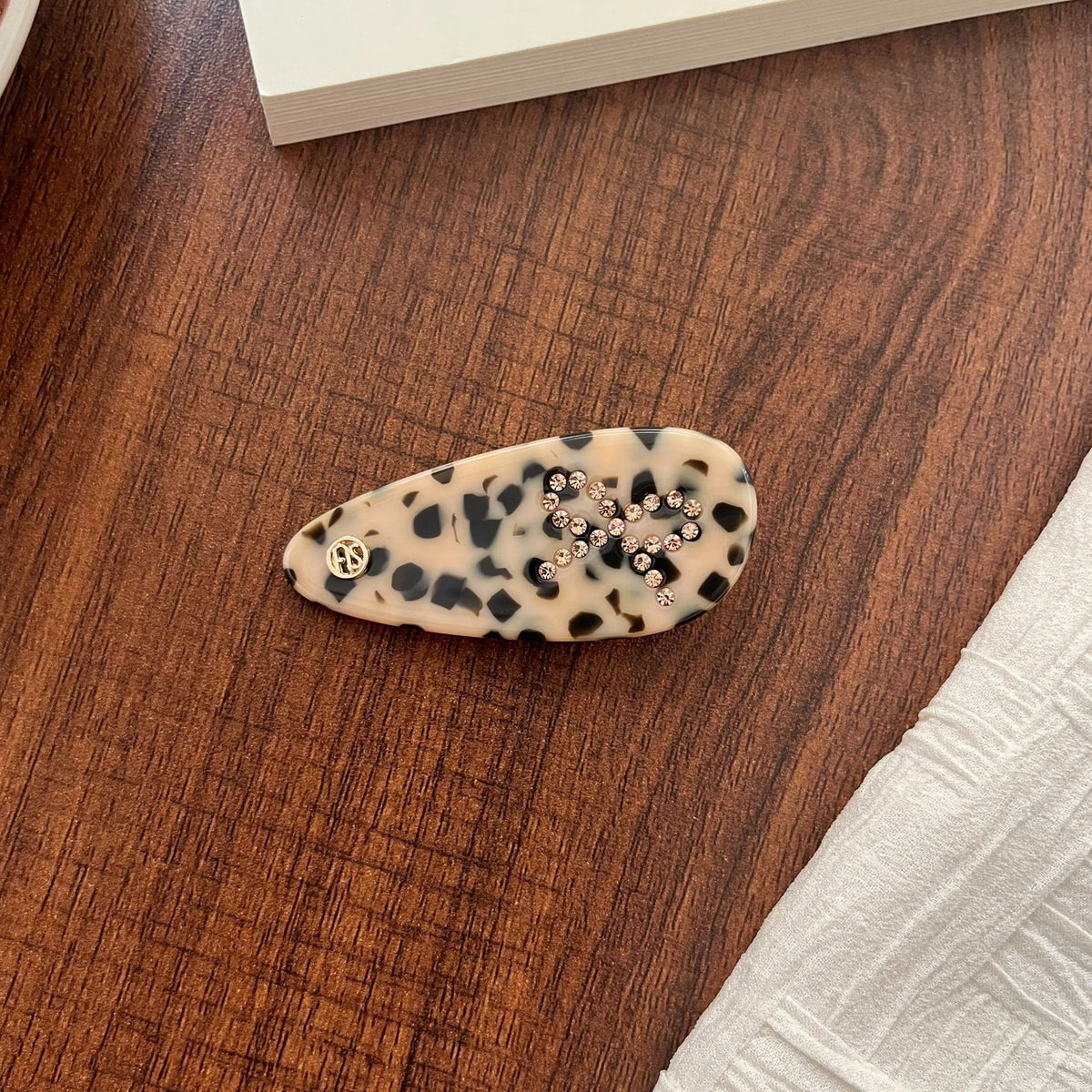 韩式镶钻醋酸发夹蝴蝶结优雅气质侧边夹高级感精致刘海夹发饰女