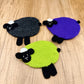 Feltery - Sheep Figure Round Coaster