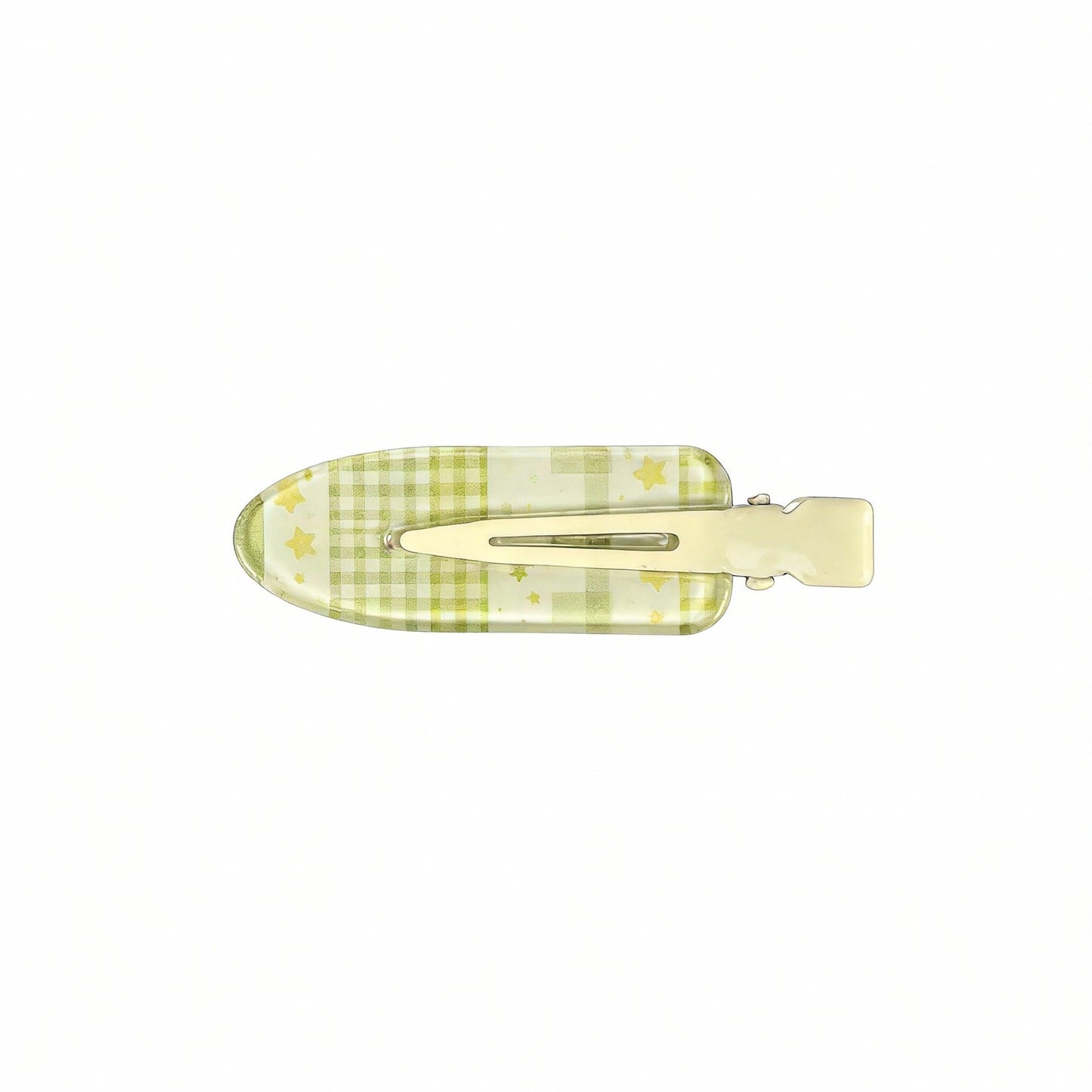 Beau - Green Plaid Star Hair Clip