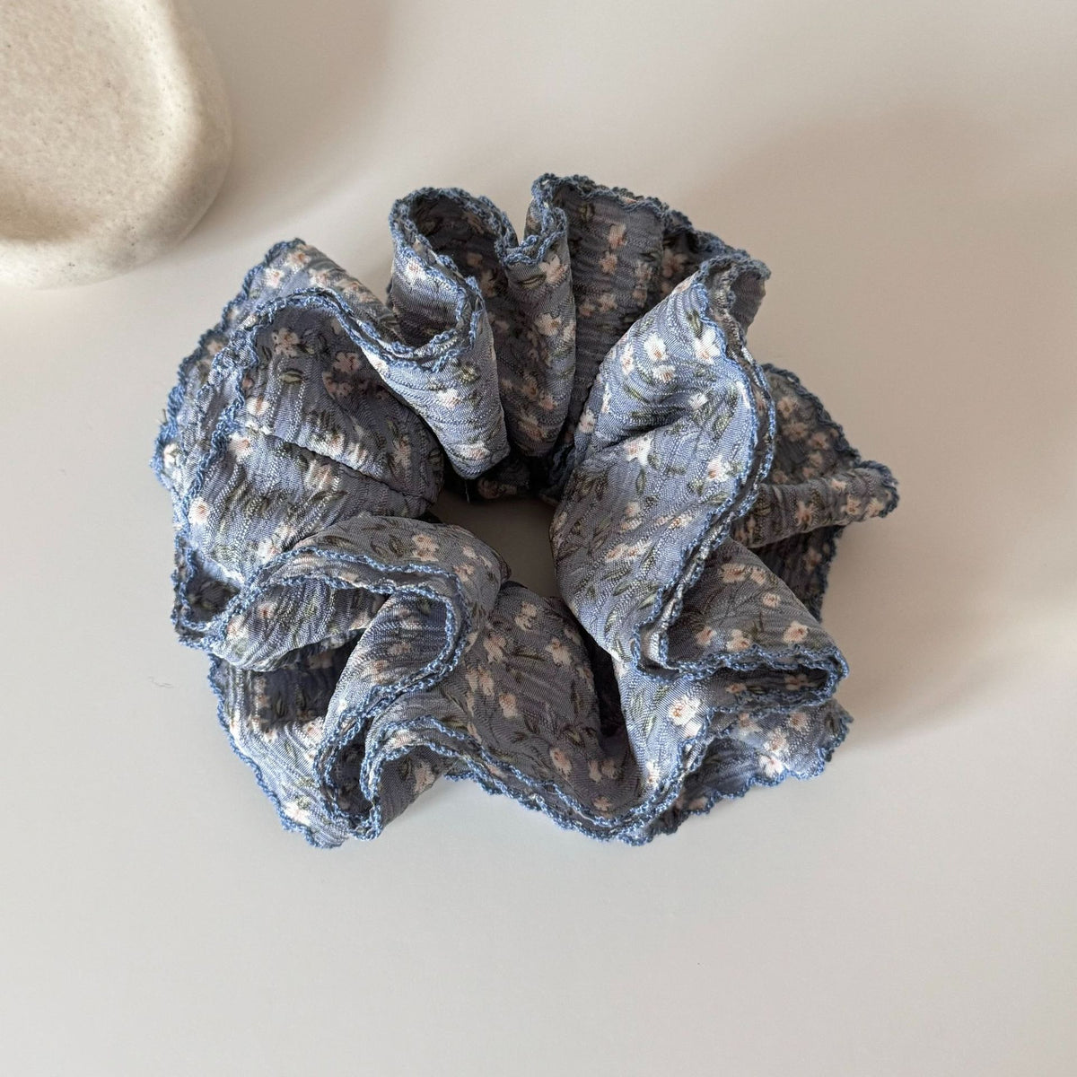 碎花褶皱花朵大肠发圈发圈温柔甜美发夹盘发高级感发饰新款头饰女