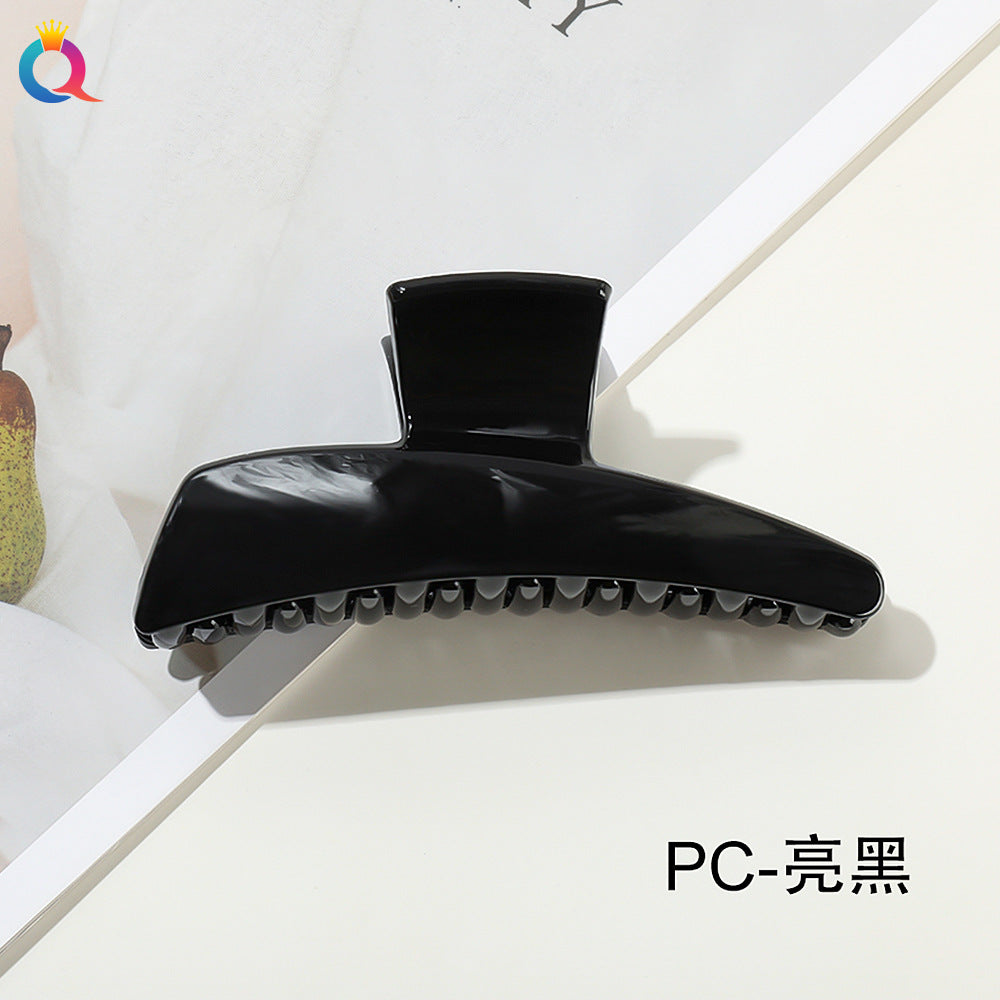 奇阅新款PC纯色发夹女简约高级感抓夹盘发鲨鱼夹清新甜美发饰批发