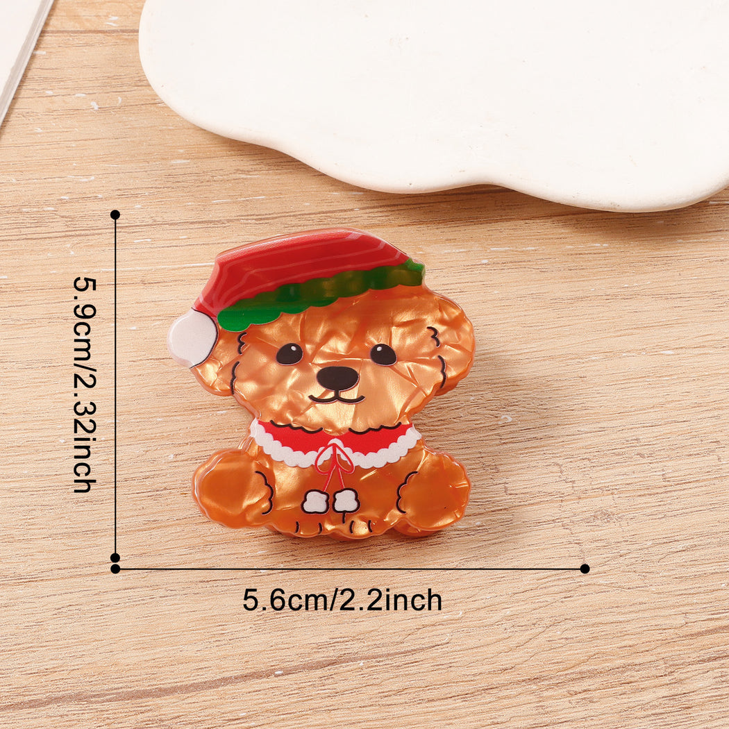 Teddy Christmas cartoon animal hair claw