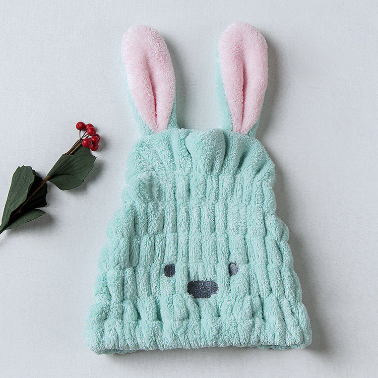 Towlo - Elastic Absorbent Hair Drying Cap with Bunny Ears