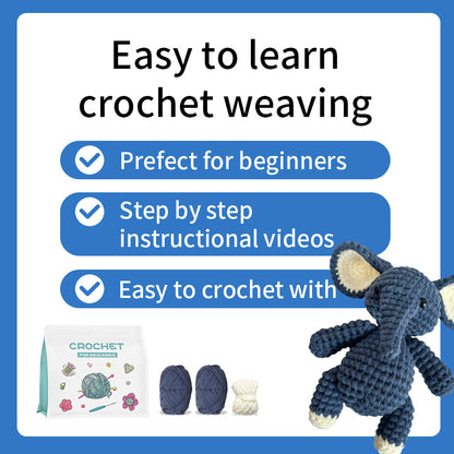 Crochet Beginner DIY Kit - Elephant