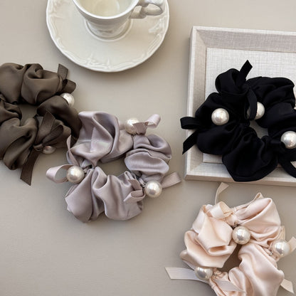 Gifty - Solid Color Satin Bow Scrunchie