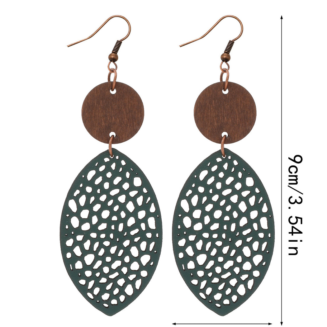 Earedge - Oval Filigree Drop Earrings