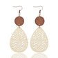 Earedge - Colorful Cutout Teardrop Earrings