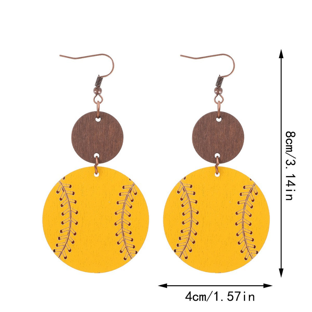 Earedge - Baseball Stitch Drop Earrings