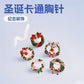 Brovia - Christmas Red Green Motif Brooch