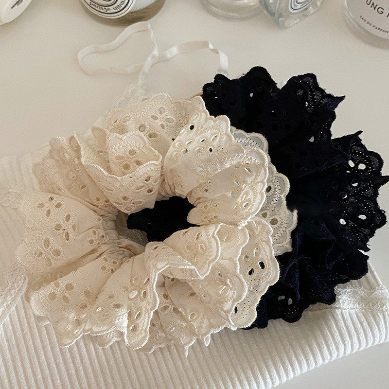 GIFTY - Lace Hollow Out Floral Lace Scrunchies