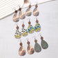 Earedge - Western Floral Cow Print Earrings