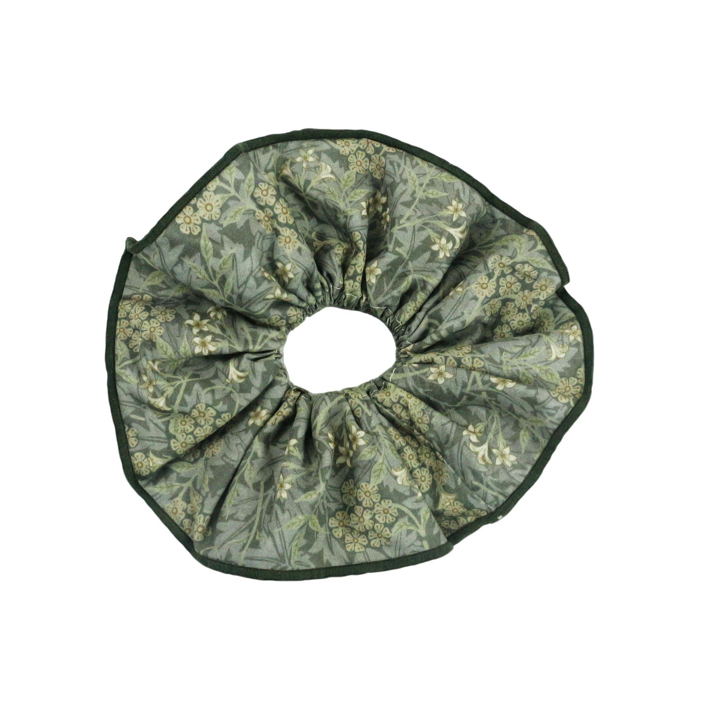 复古碎花双层荷叶边大肠发圈温柔森系布艺发绳气质碎花女发饰混批