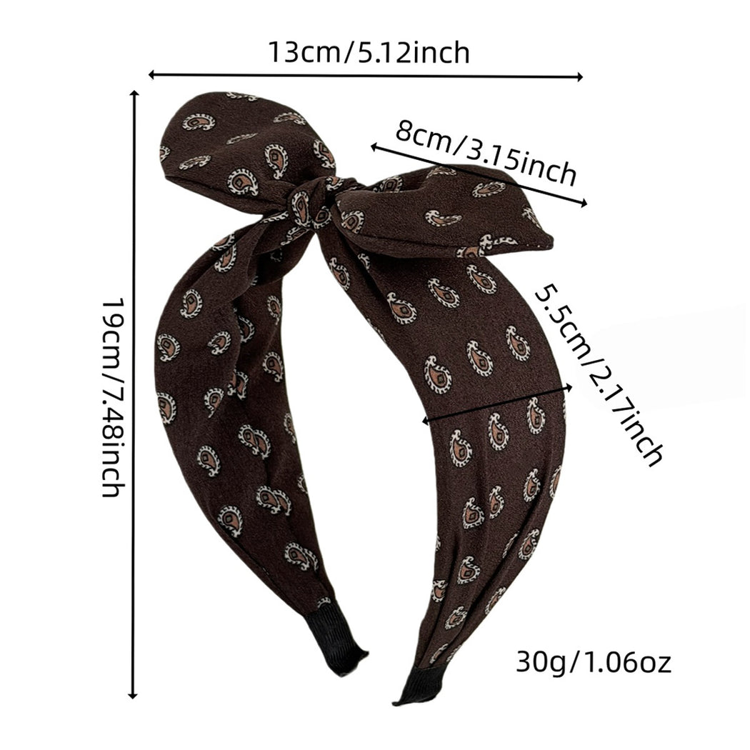 Paisley rabbit ear headband dimensions and weight