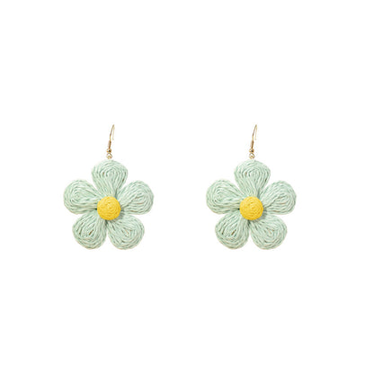 Handmade Woven Floral Earrings