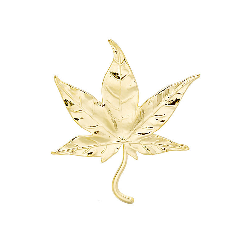欧美新潮创意枫叶树叶胸针复古时尚百搭大气服装配饰西装别针徽章