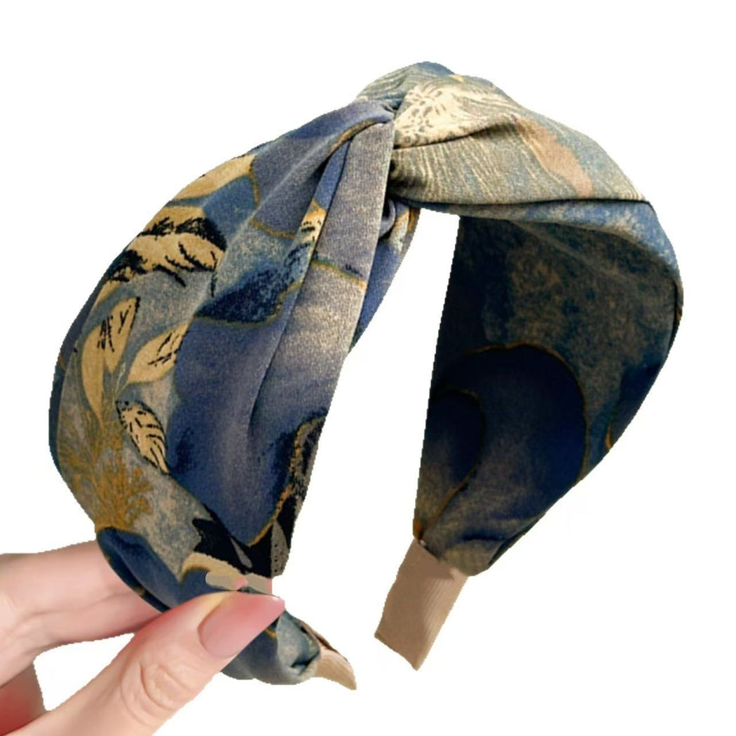 Gifty - Painterly Print Crossed Headband