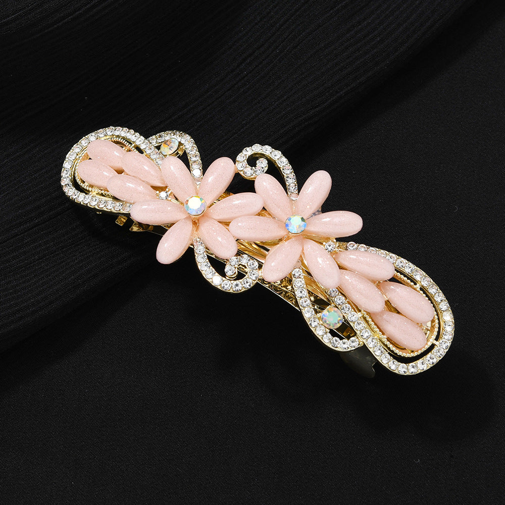 新品韩版精致轻奢8cm大号女士弹簧夹顶夹优雅气质百搭款发饰发夹
