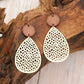 Earedge - Colorful Cutout Teardrop Earrings