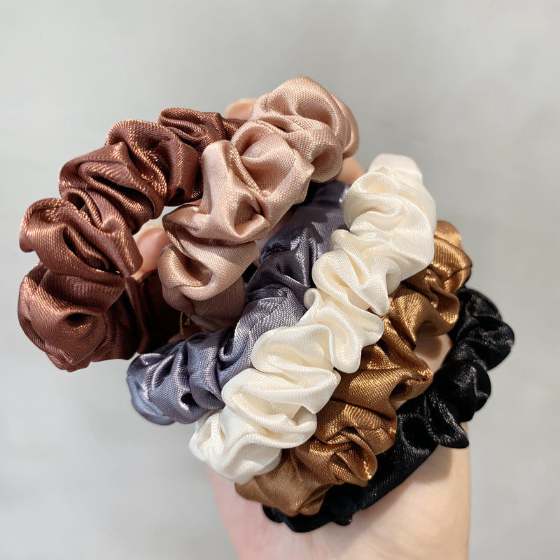 GIFTY - Vintage Mini Satin Scrunchie Set, 6 Pieces