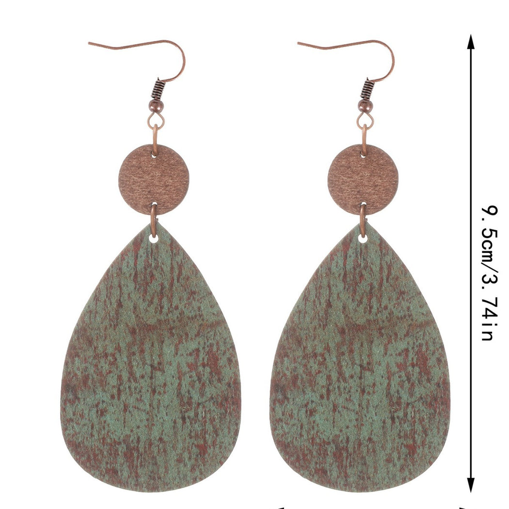 Earedge - Western Floral Cow Print Earrings