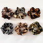 Snakeskin oversized scrunchie fabric texture