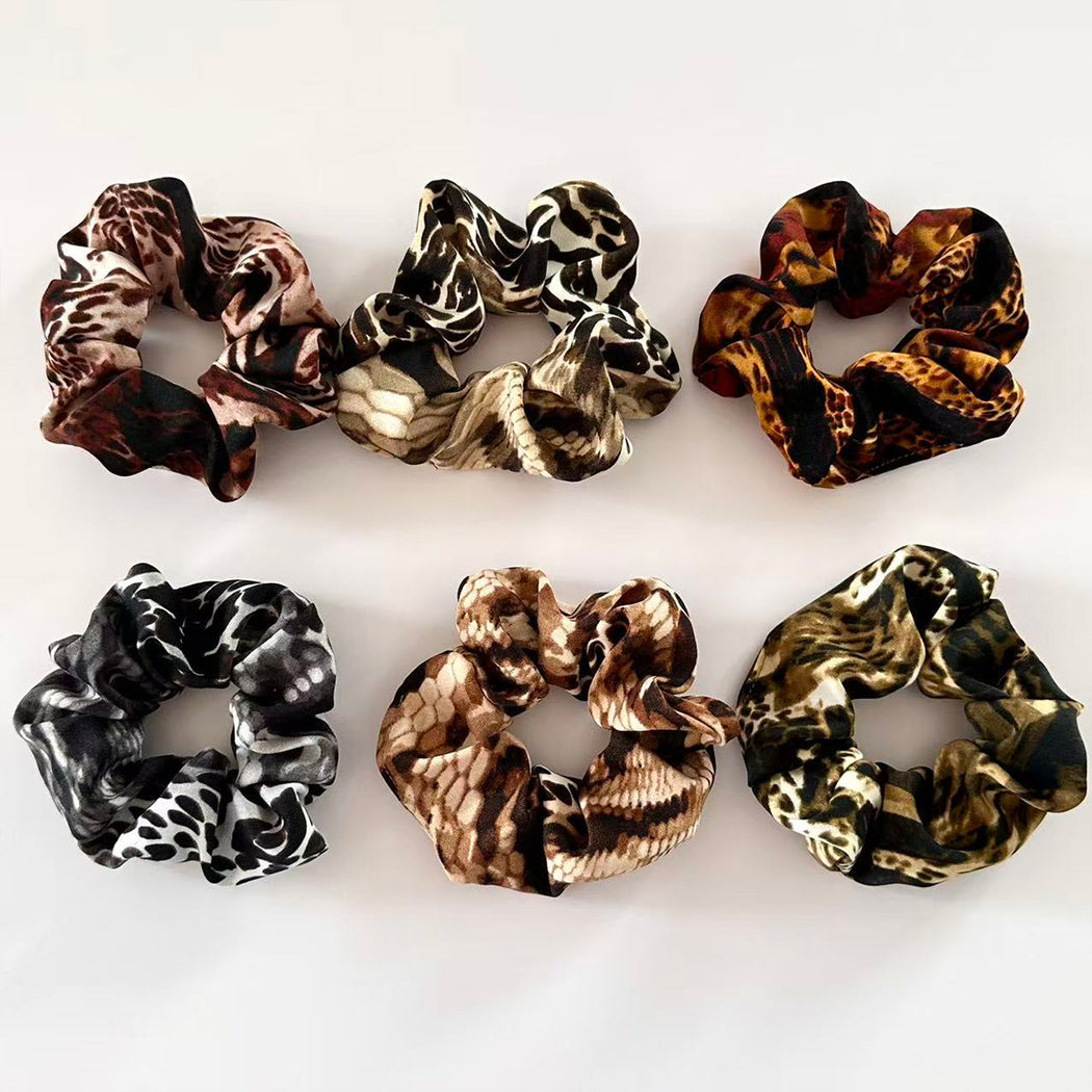 Snakeskin oversized scrunchie fabric texture
