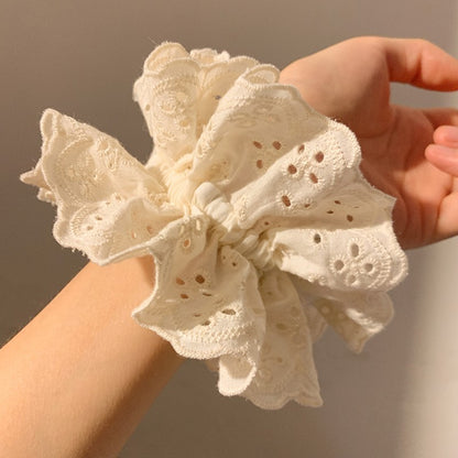 GIFTY - Lace Hollow Out Floral Lace Scrunchies