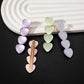 Heart opal duckbill hair clip back detail